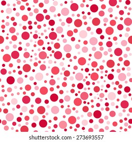 Polka dot seamless pattern in vintage colors. Simple background. Vector illustration