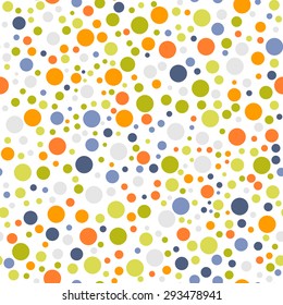 Polka dot seamless pattern in vintage colors