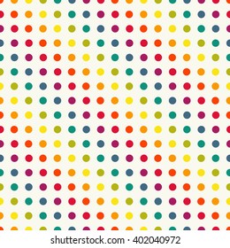 Polka dot seamless pattern in vintage colors. Vector illustration