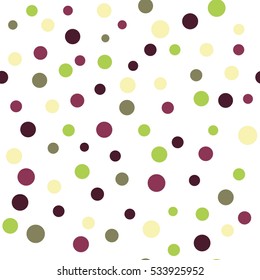 Polka dot seamless pattern in vintage colors. Simple background. Vector illustration