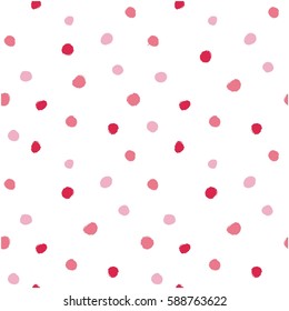 Polka dot seamless pattern in vintage colors. Simple background. Vector illustration