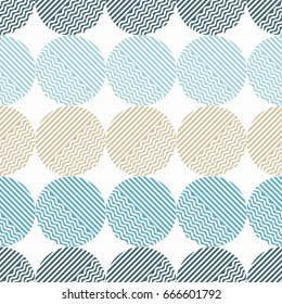 Polka dot seamless pattern. Wave texture. Vector illustration. Textile rapport.
