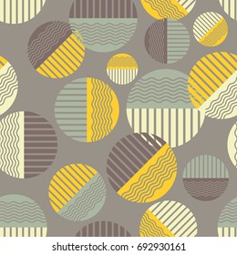 Polka dot seamless pattern. Wave texture. Textile rapport. Vector illustration. 