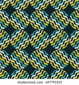 Polka dot seamless pattern. Wave texture. Textile rapport.