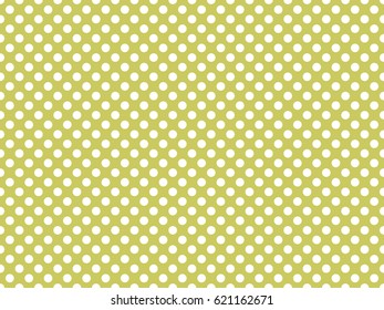Polka dot seamless pattern. White circles on a green background. Vector illustration. Background for web banners, Wallpapers, print on fabric, textile, wrappers, gifts, clothing. Vintage retro style 