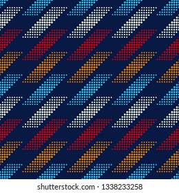 Polka dot seamless pattern. Zigzags of big and small dots. Geometric background. Can be used for wallpaper, textile, invitation card, wrapping, web page background.