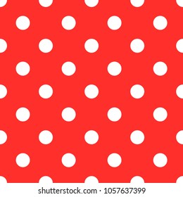 polka dot seamless pattern,polkadot red white background vector