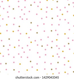 polka dot seamless vector pattern white background. colourful polka dots background.