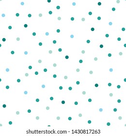 polka dot seamless vector pattern white background. White and blue polka dots background. Chaotic elements. Abstract geometric shape texture. Design template for wallpaper,wrapping, textile