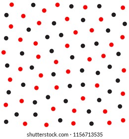 Polka dot seamless vintage pattern with messy dots tiled for fabric, wallpaper or wrapping paper