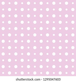 Polka dot seamless violet pink pattern, vector background