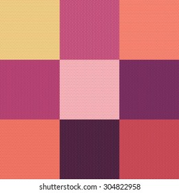 Polka dot seamless wallpaper pattern or background set. 9 in 1. Pink colors