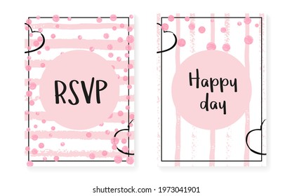 Polka Dot Sequins. Golden Glowing Illustration. Scandinavian Particle Set. Premium Particles. Stripe Abstract Spray. White Winter Paint. Pink Minimal Cover. Pink Polka Dot Sequins