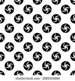 Polka dot spot seamless pattern it black flat windmill in round grey color shape texture on transparency background.circle design for paper print, backdrop or wrapping. vector abstract illustration.