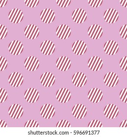 Polka dot stripe Seamless Pattern pink