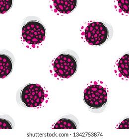Polka dot style. Seamless pattern. Abstraction. Cheerful background.