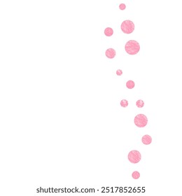 Polka Dot Template. Pink Nursery Concept. Metallic Card. Golden Simple Flyer. Engagement Wallpaper. Rose Scatter Brochure. Scandinavian Illustration. Pink Polka Dot Template