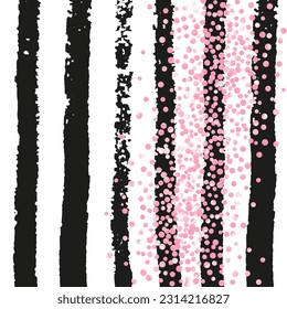 Polka Dot Template. Stripe Festive Paint. Scandinavian Painting. December Art. Feminine Stardust. Rose Glowing Wallpaper. Golden Magic Card. Pink Polka Dot Template