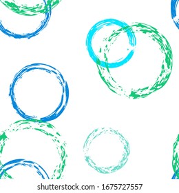 Polka Dot. Texture Vector Seamless Pattern. Multicolor Decor. White Abstract Background With Watercolor Fall Chaotic Shapes. Modern Retro Fabric. Chalk Brush Rounds, Confetti.
