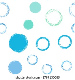 Polka Dot. Texture Vector Seamless Pattern. Bright Ornament. White Abstract Background With Watercolor Fall Chaotic Shapes. Modern Artistic Textile. Chalk Brush Rounds, Confetti.
