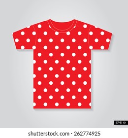 Polka Dot T-shirt, Red