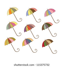 Polka dot umbrellas