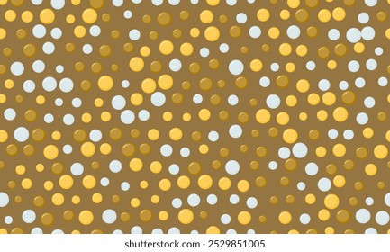 Projeto de vetor de ponto Polka com um padrão de forma redonda minimalista. Ideal para impressões de tecido moderno, papéis de parede e fundos de pôster com um simples toque geométrico.
