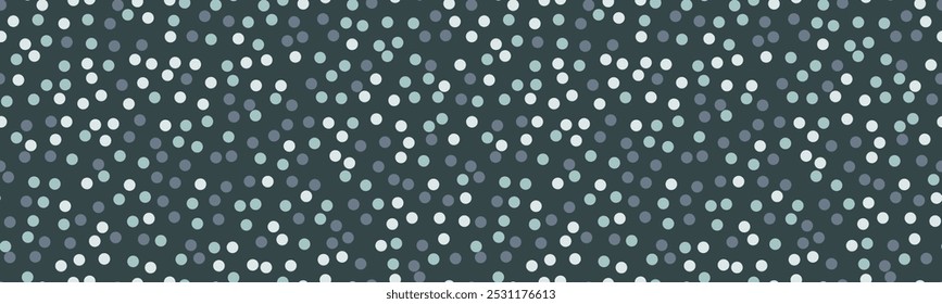 Projeto de vetor de ponto Polka com um padrão de forma redonda minimalista. Ideal para impressões de tecido moderno, papéis de parede e fundos de pôster com um simples toque geométrico.