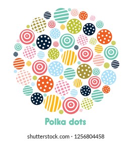 Polka dot. Vector illustration.
