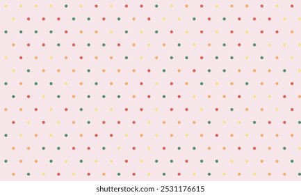Polka dot vector pattern with geometric circles. Perfect for textile designs, wallpaper, or trendy poster backgrounds with an abstract minimalist style.