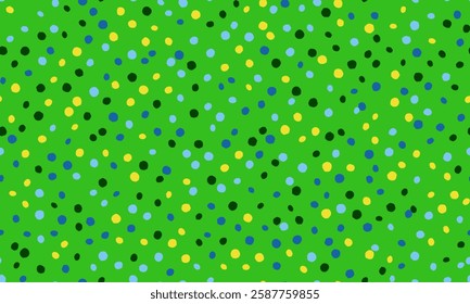 Polka dot vector pattern with geometric circles. Perfect for textile designs, wallpaper, or trendy poster backgrounds with an abstract minimalist style.