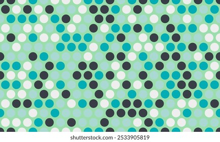 Polka dot vector with a repeating round spot pattern. Perfect for seamless textile prints, trendy wallpapers, and abstract geometric poster backgrounds.