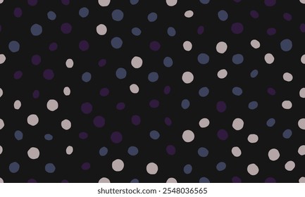 Vetor de ponto polka com um padrão de ponto arredondado repetitivo. Perfeito para impressões têxteis sem costura, papéis de parede na moda, e fundo de poster geométrico abstrato.