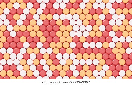 Polka dot vector with a repeating round spot pattern. Perfect for seamless textile prints, trendy wallpapers, and abstract geometric poster backgrounds.