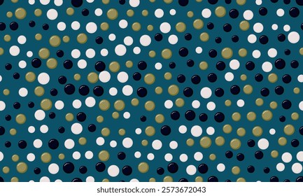 Polka dot vector with a repeating round spot pattern. Perfect for seamless textile prints, trendy wallpapers, and abstract geometric poster backgrounds.