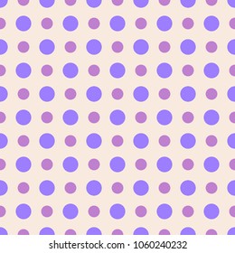 Polka dot vector seamless pattern. Retro background.