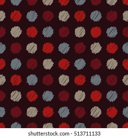 Polka dot. Vector seamless pattern. Print. Cloth design, wallpaper.
