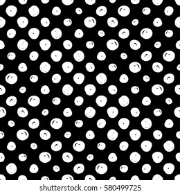 Polka dot. Vector seamless pattern. Print. Repeating background. Cloth design, wallpaper.