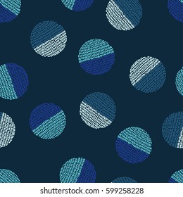 Polka dot. Vector seamless pattern. Print. Repeating background. Cloth design, wallpaper.