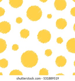 Polka dot. Vintage vector seamless pattern. Print. Repeating background. Cloth design, wallpaper.
