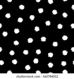 Polka dot. Vintage vector seamless pattern. Print. Repeating background. Cloth design, wallpaper.
