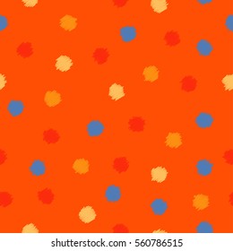 Polka dot. Vintage vector seamless pattern. Print. Repeating background. Cloth design, wallpaper.
