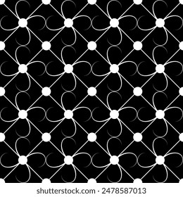 Polka Punkt und Wellenlinie monochrome nahtlose Muster. Mode-Grafik-Hintergrund-Design. Moderne stilvolle abstrakte Textur. Monochrome Vorlage für Drucke von Textilien, Verpackung. Vektorillustration