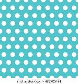 Polka dot white and blue pattern. Vector illustration eps10