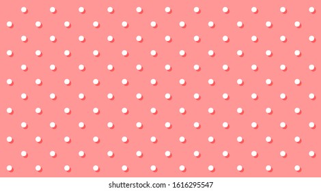 polka dot white on pink pastel soft background, pink pastel simple with polka dot white small pattern, cute polka dots for decoration backgrounds, pink soft simple for dots pattern fabric and textile