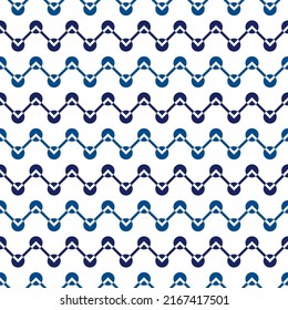 Ornamento clásico Polka dot y zigzag. círculos repetidos, líneas sin inconvenientes. Fondo geométrico simple. Impresión de superficie geográfica. Papel de pantalla abstracto de diseño minimalista. Ilustración del vector