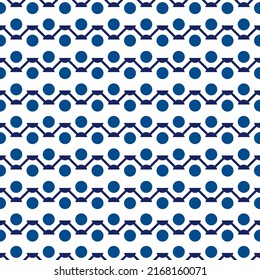 Polka dot and zigzag classic ornament. Repeated circles, lines seamless pattern. Simple geometric background. Geo surface print. Minimalist design abstract wallpaper. Vector illustration