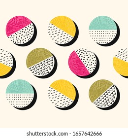 Сute polka dots. Abstract horizontal seamless border.  Can be used in textile industry, paper, background, scrapbooking.