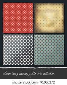 Polka dots backgrounds collection. VEctor, EPS10.