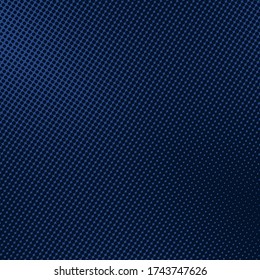 Polka dots blue background. Vector halftone illustration. Geometric monochrome dotted pattern. Pop art cover with bubbles in contrast colors. Template design for poster, banner, card, flyer. 